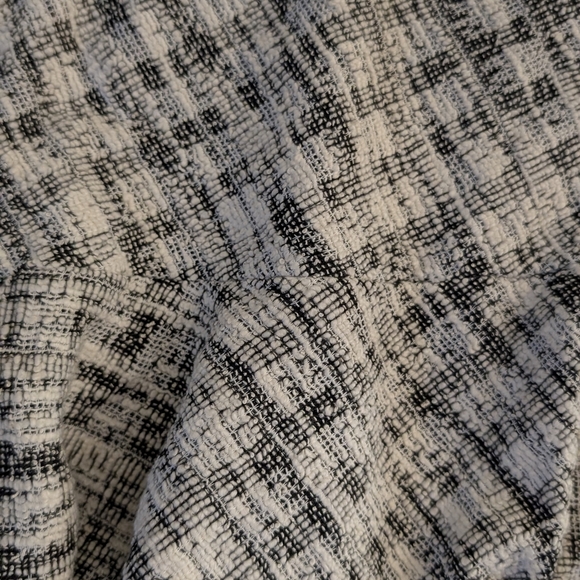 Mango Black and White Ruffled Mini Skater Skirt - Picture 2 of 5